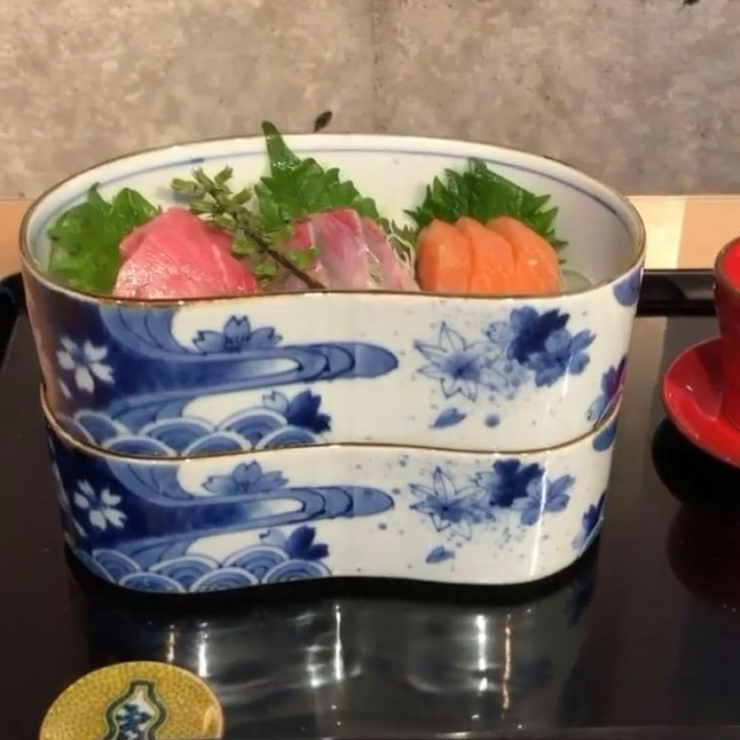 新品未使用　有田焼　福泉窯繭型陶箱大サイズ2個セット　福泉窯　重箱 有田焼 福泉窯繭型陶箱大サイズ2個セット 福泉窯 重箱 ARITAYAKI